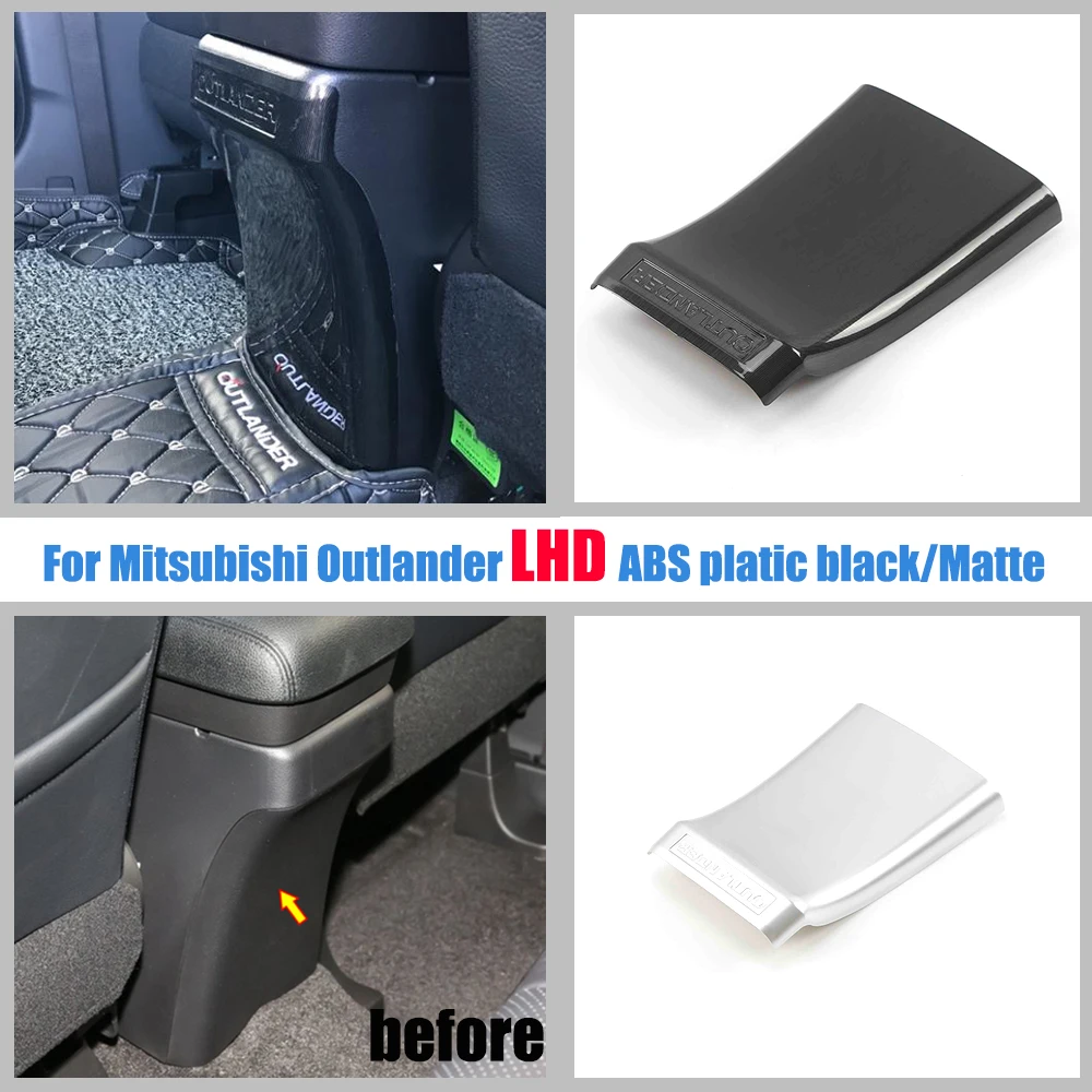 

For Mitsubishi Outlander 2016-2020 ABS black/Matte Car Back Rear Air Condition outlet Vent frame Cover Trim sticker Accessories