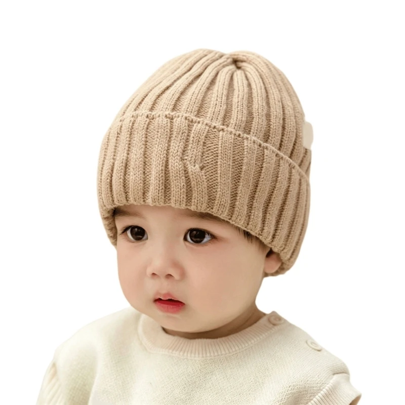 090B Trendy Crochet Bonnet for Toddlers Soft & Breathable Knitted Hat Baby