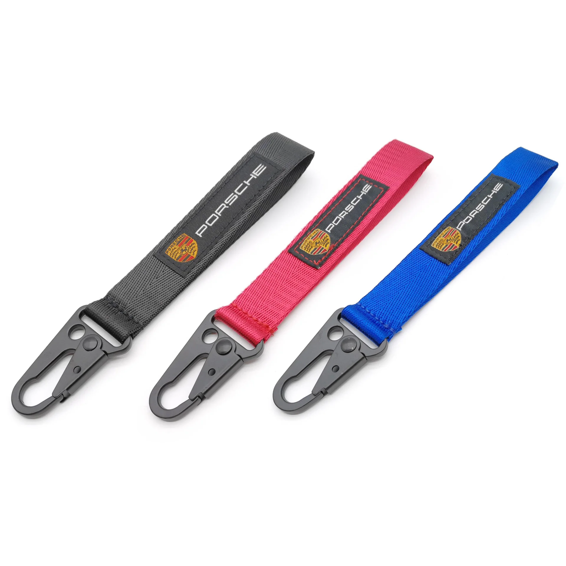 

Car Key Ring Keychain Embroidery Nylon Ralliart Key Pendant For Porsche 911 718 Taycan Panamera Cayenne Macan Cayman Accessories
