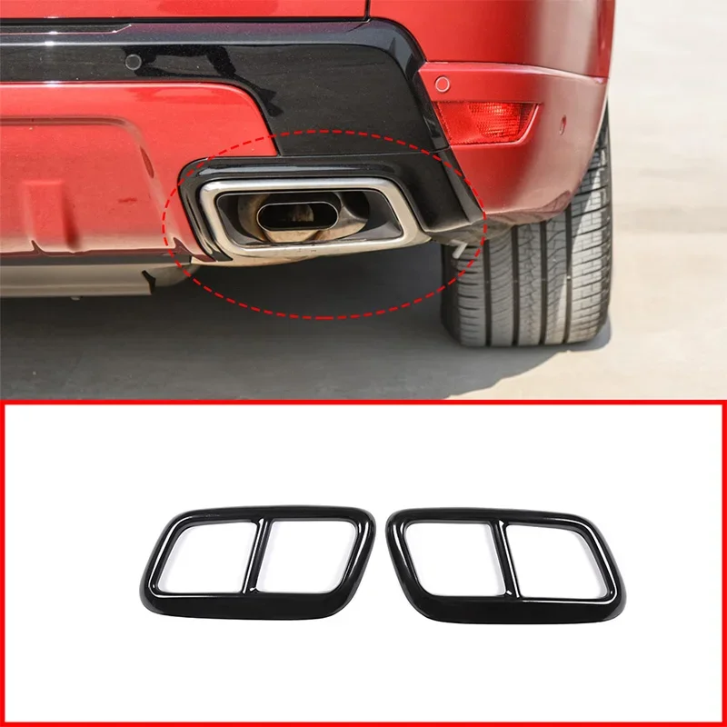 

For Range Rover Sport (L494) 2020 Stainless Steel Black Car Exhaust Exhaust Tips Muffler Pipe Cover Trim Car Accessories