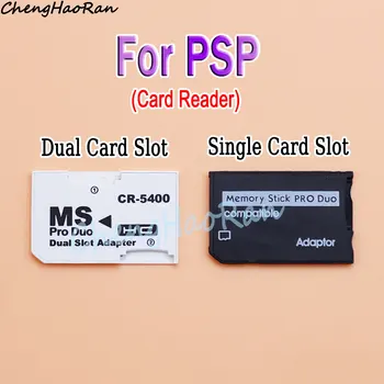 1 Piece Single and Dual Slot Card Reader SDHC TF to MS Memory Stick Pro Duo Card Reader For PSP Card Reader Card Sleeve Adapter