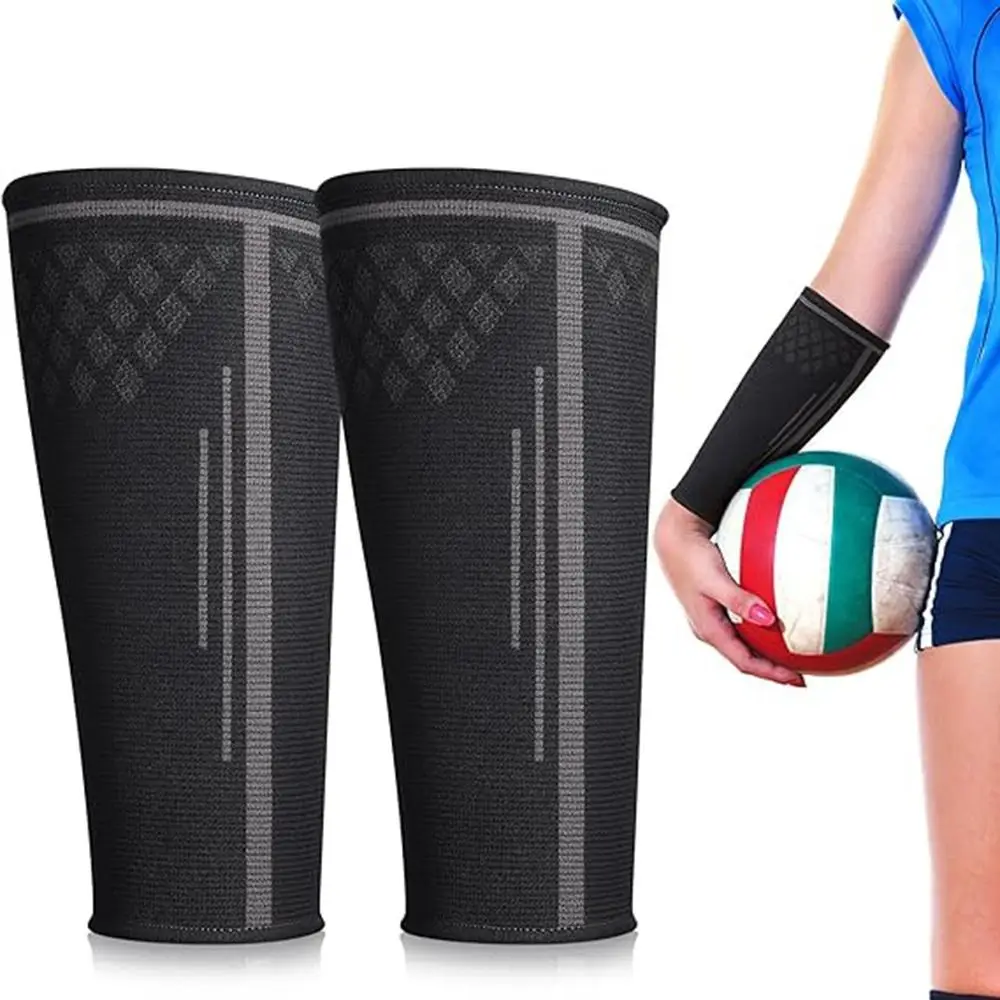 1Pairs UV Protection Volleyball Arm Sleeves Wrist Support Elastic Arm Warmers Sports Safety Breathable