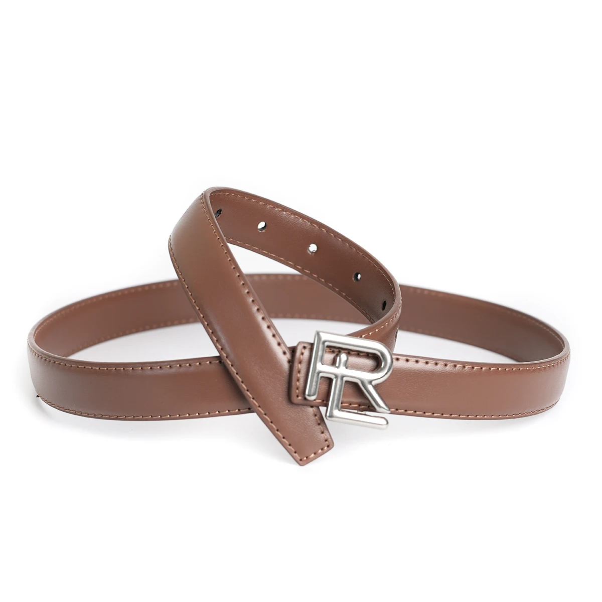 Schmale Weibliche Rindsleder Luxus Designer Marke Brief Schnalle Gürtel Frauen Echtes Echtes Leder Kleid Strap für Jeans Bund 23mm – Detail 9