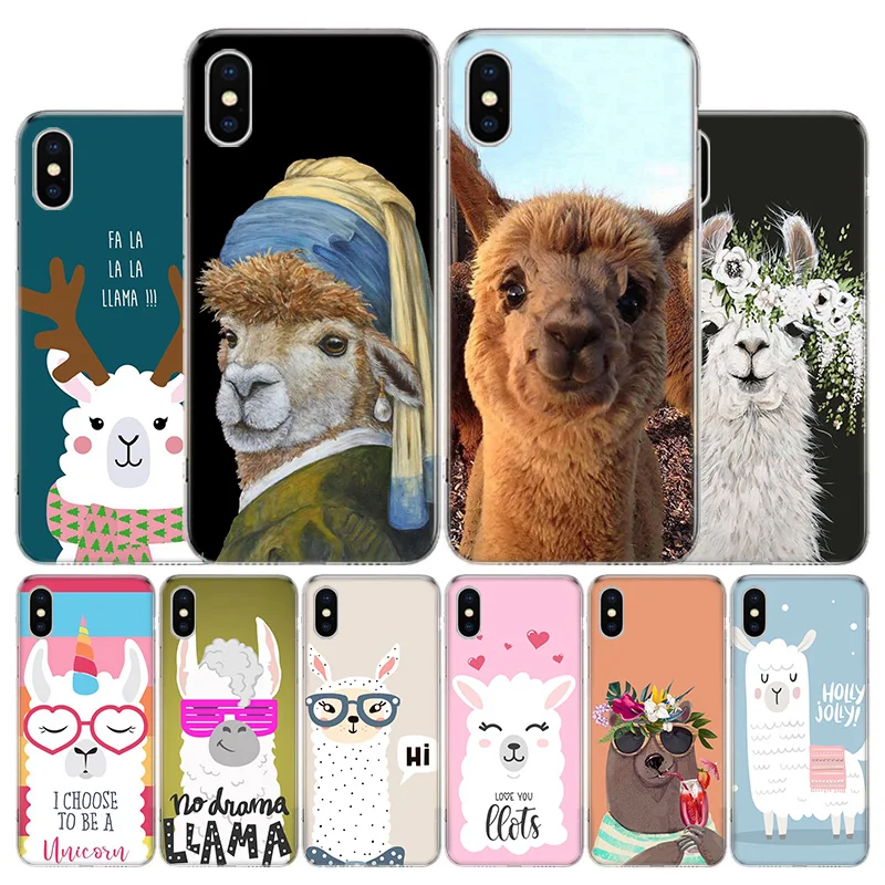 Lama Llama Alpacas Phone Case For Apple iPhone 11 12 13 14 15 16 Pro Max 7 X XS 8 Plus + Mini SE Customized Print Soft Cover For