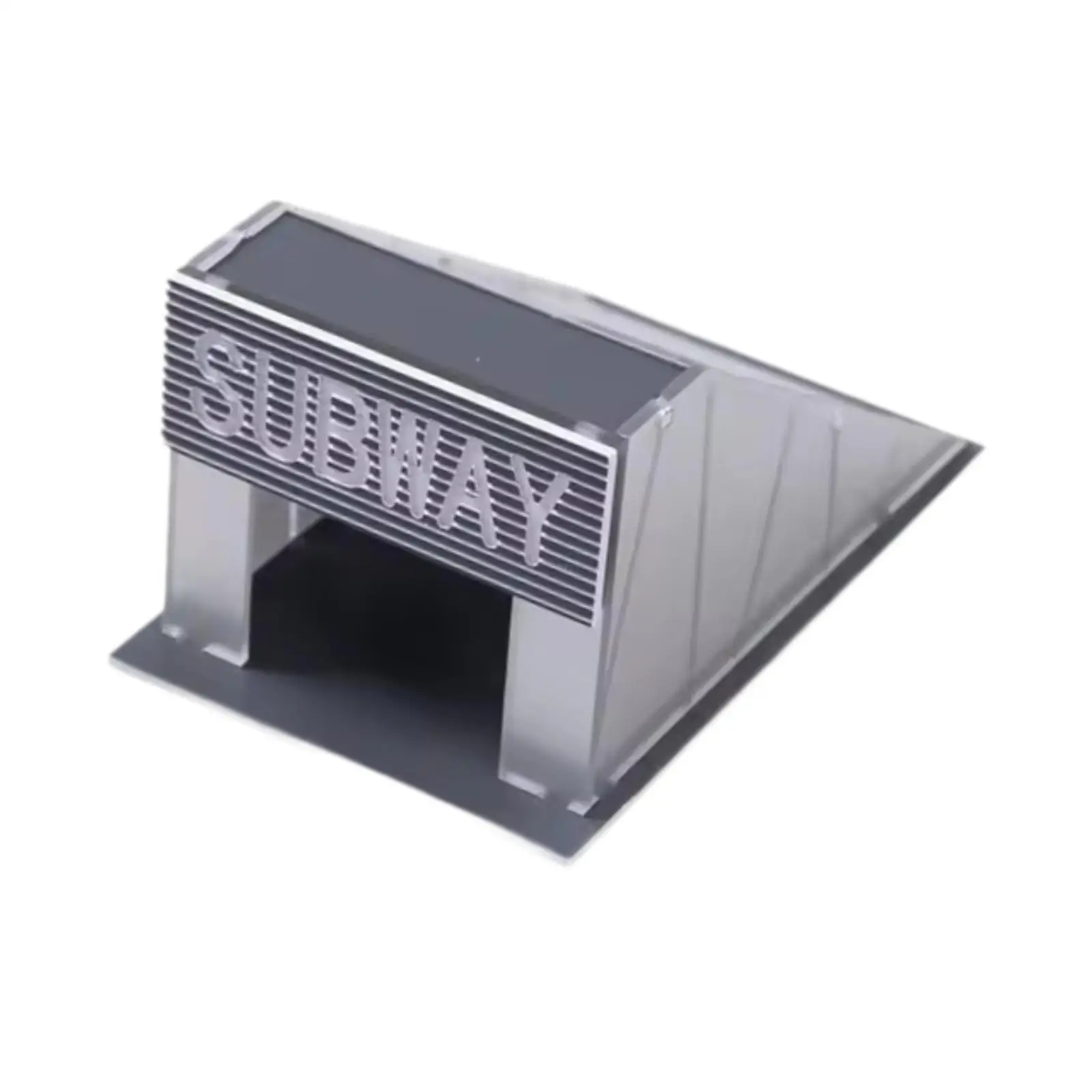 Cena de arquitetura modelo de estação subway para decoração de cena de micro paisagem