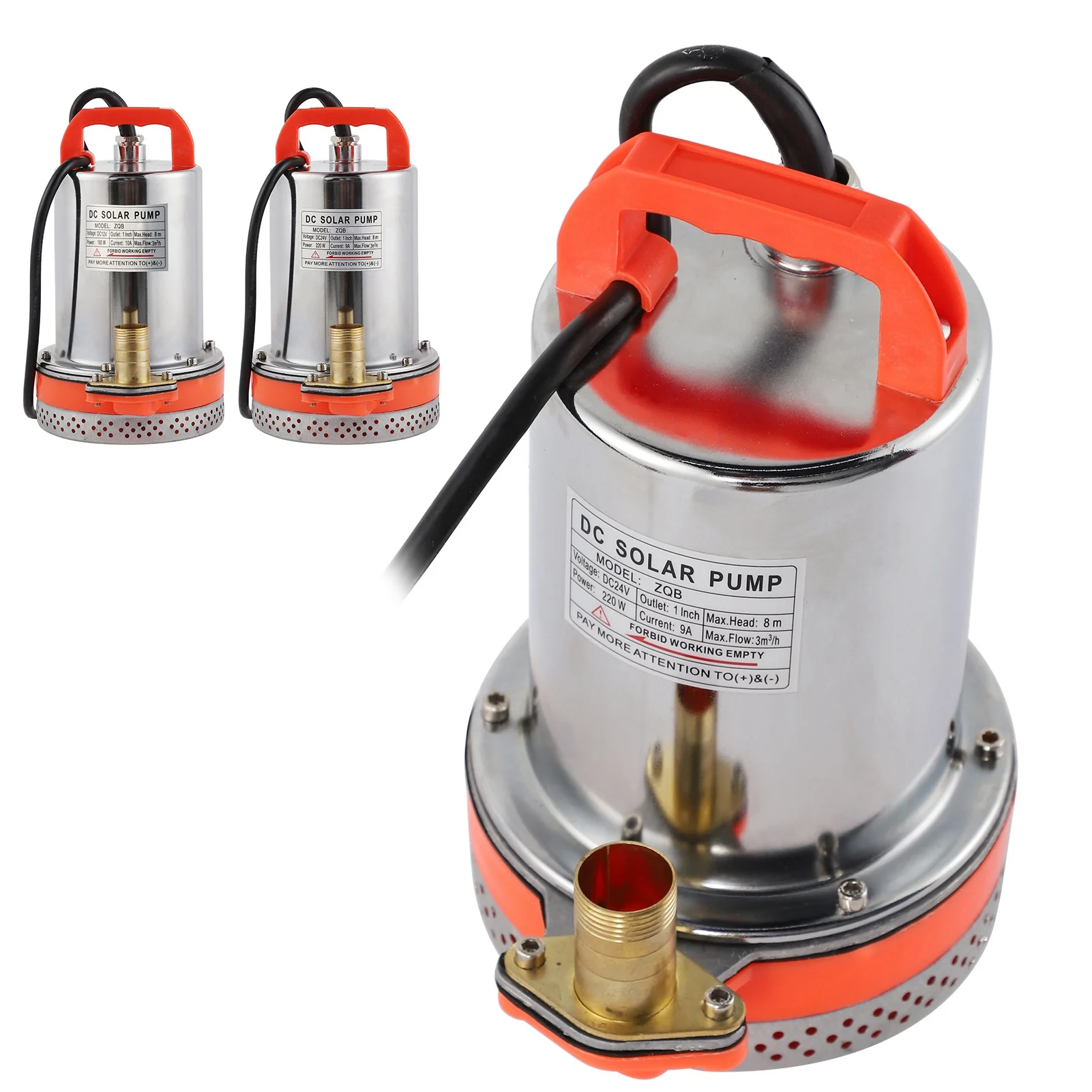 수중 펌프 소형 배터리 태양광 수영장 청소 8미터 리프트 2.1미터 케이블 태양광