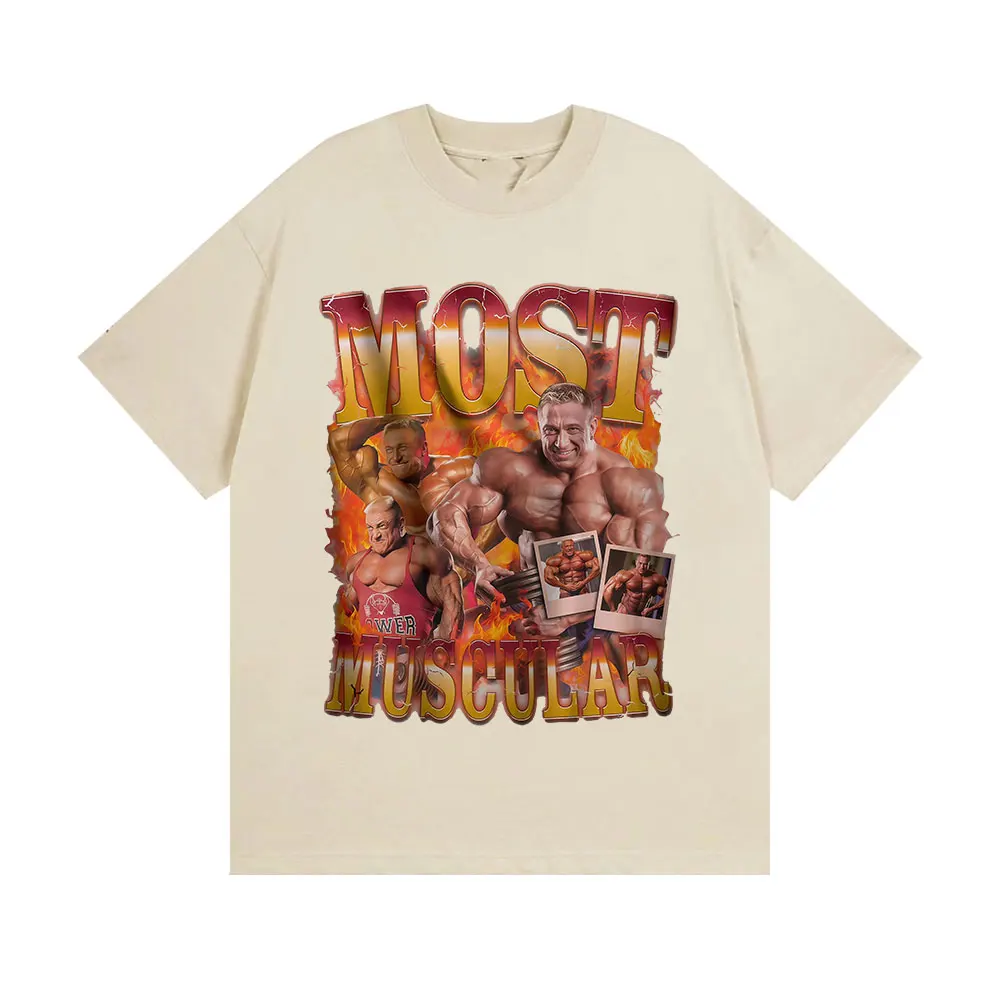 Markus Ruhl رياضة مضحك ميمي تي شيرت الرجال خمر عالية الجودة موضة تي شيرت رجل عادية القطن تي شيرتات قصيرة الاكمام الشارع الشهير