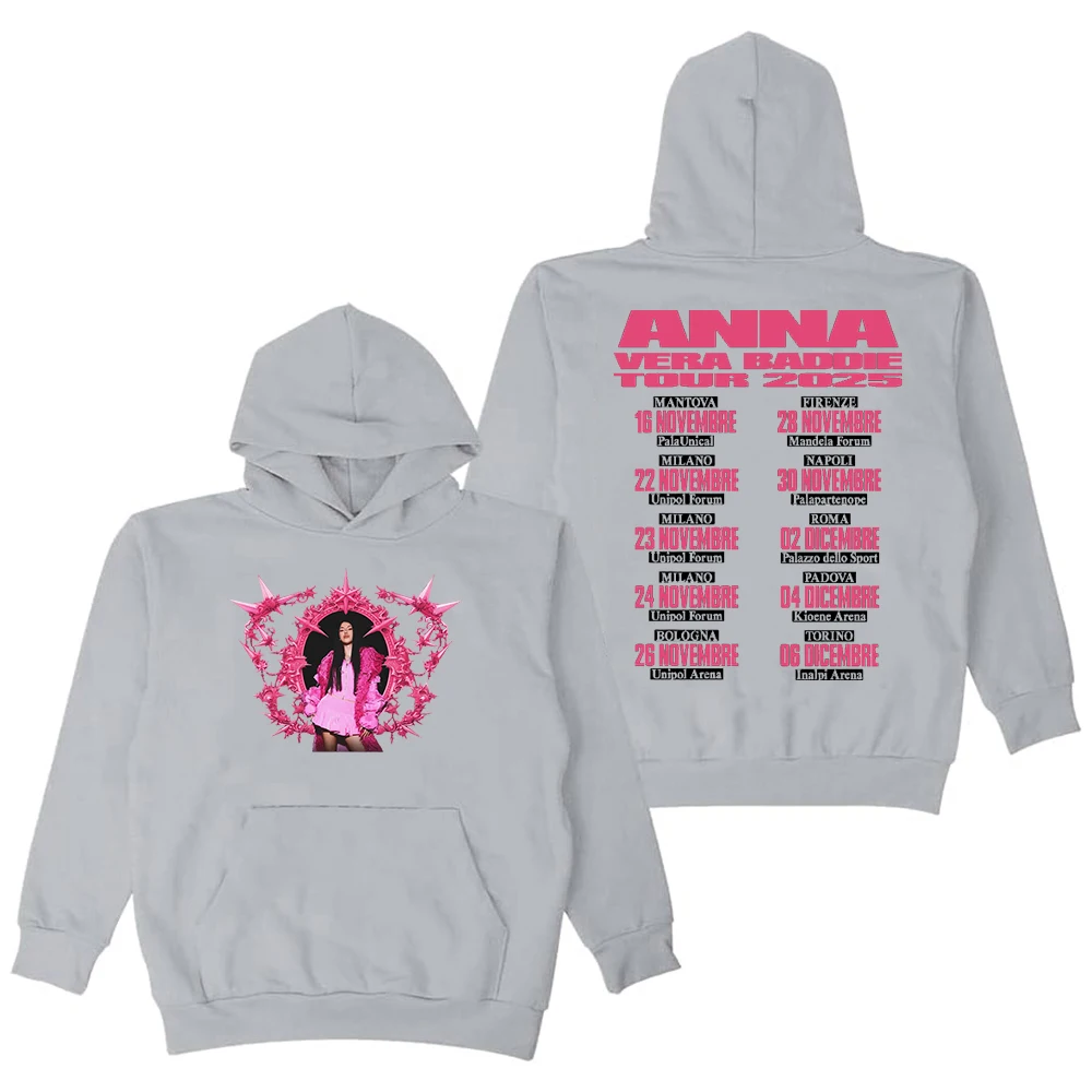 GF آنا فيرا بادي تور 2025 آنا بيبي هوديي كم طويل ملابس الشارع الشهير الرجال النساء مقنعين البلوز #3