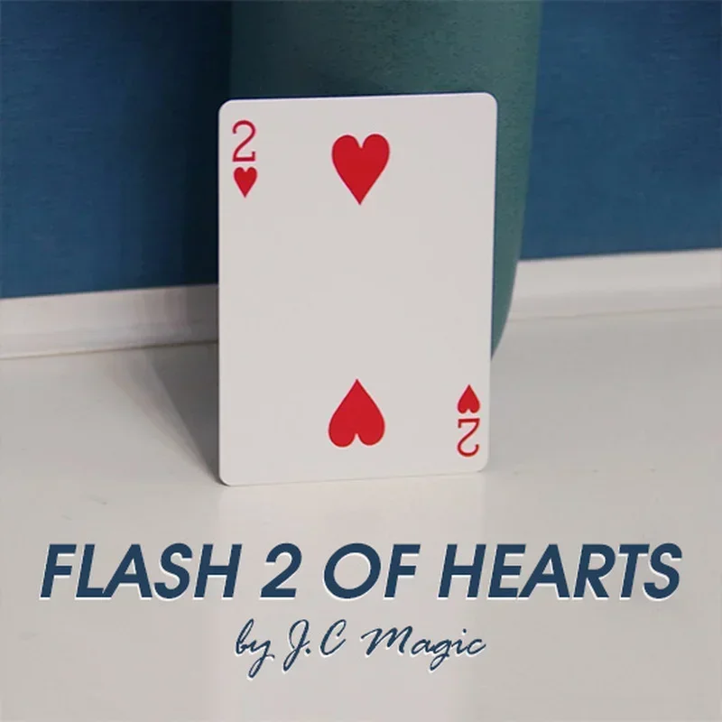 Flash 2 of Hearts J.C Magic Card Magic Tricks Magician Close Up Street Illusion Gimmick Mentalism Magic Props Lover Magia Comedy