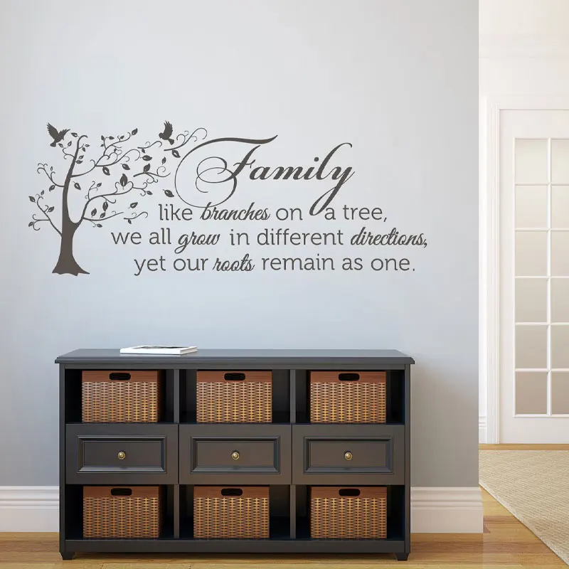 

Family Like Branches on A Tree Vinyl Wall Decal Family Wall Sayings Home Decor Living Room Bedroom Sticker Interior Murals Z619