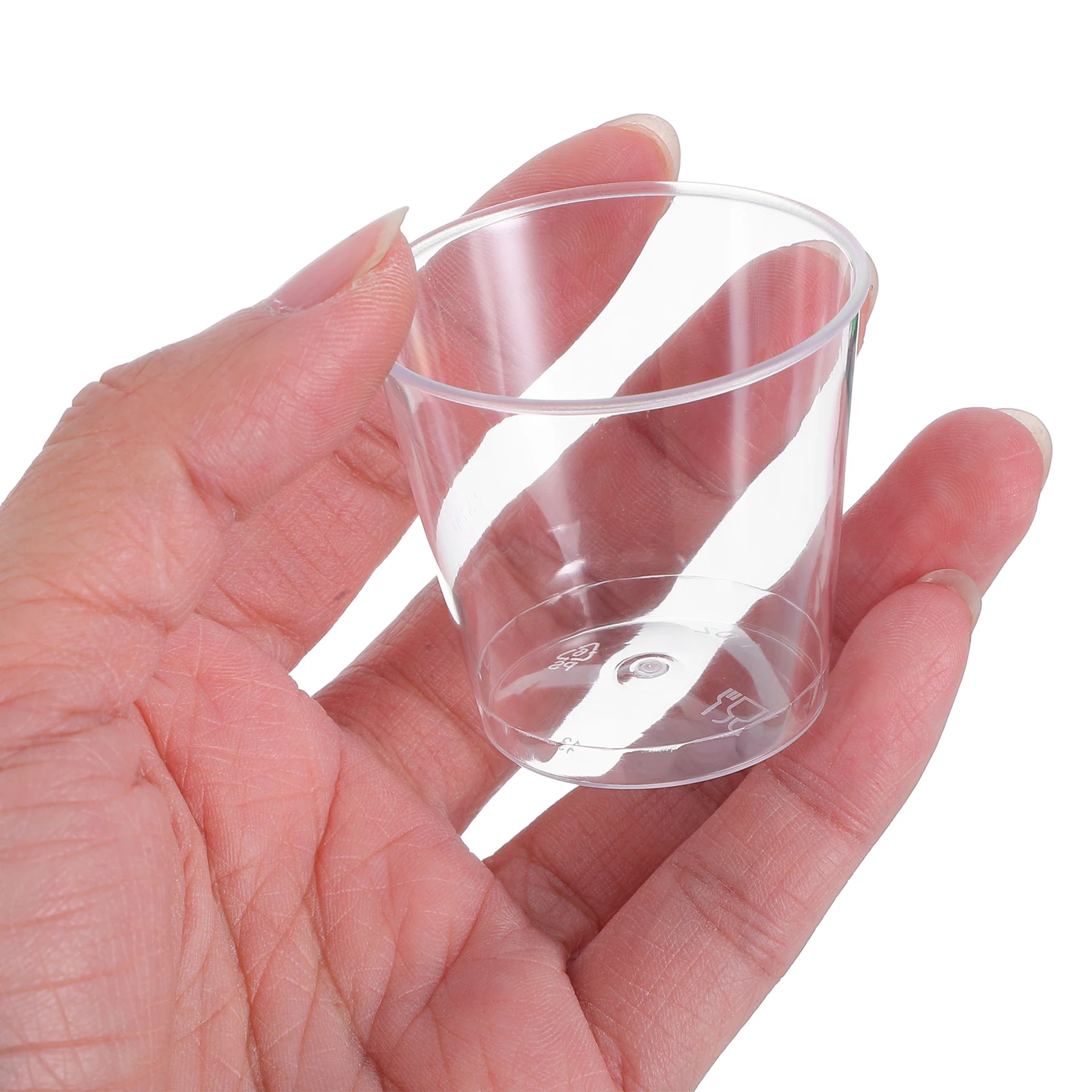 

50Pcs Tasting Clear Plastic Sample Cups Durable Aviation Standard Small Disposable Cups for Milk Tea Juice Mixing Water Beaker