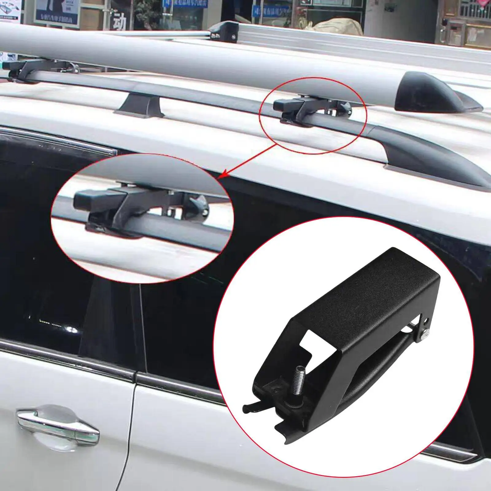 Roof Rack Car Van Mounting Accessories U Bracket Clip Car Luggage Bracket Iron Roof Box U Bolt Clamp for Cross Bar End