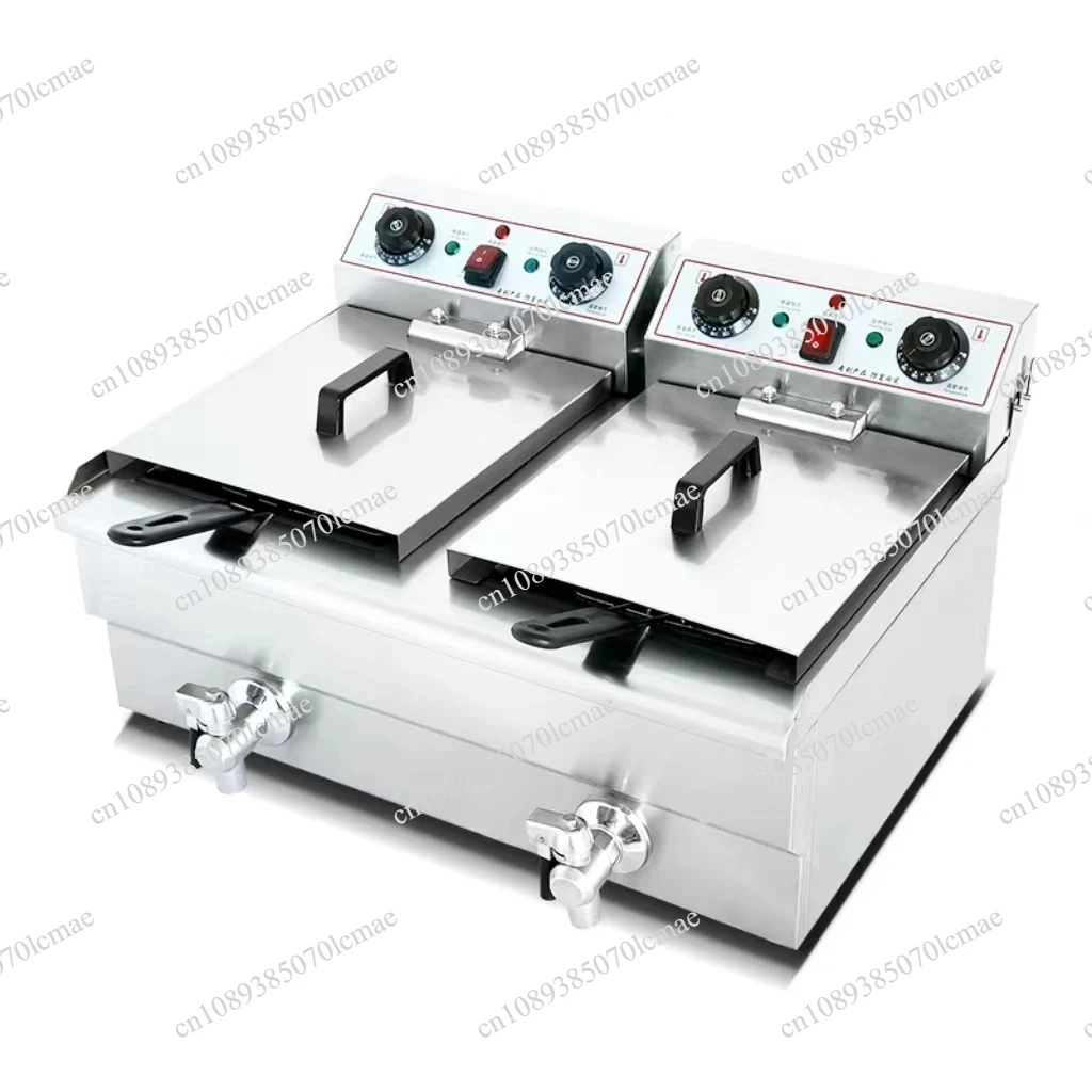 Double-cylinder Deep Fryer Commercial Home Restaurant Kitchen Stall Snacks