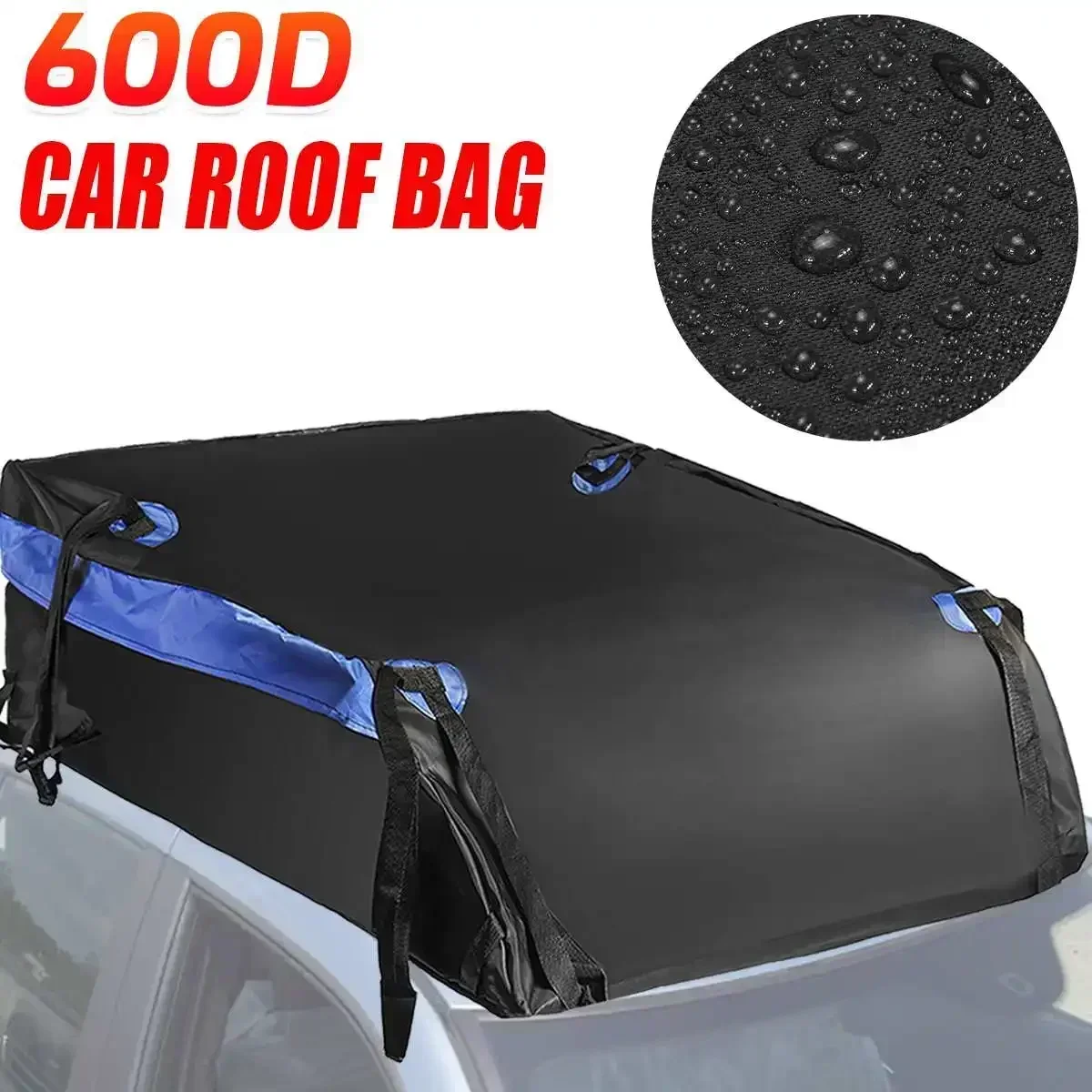 132x97x46cm 589L Universal Large UV Protected Car Cargo Roof Bag Carrier Cargo Luggage Travel Bag For SUV Vehicles Body Kit