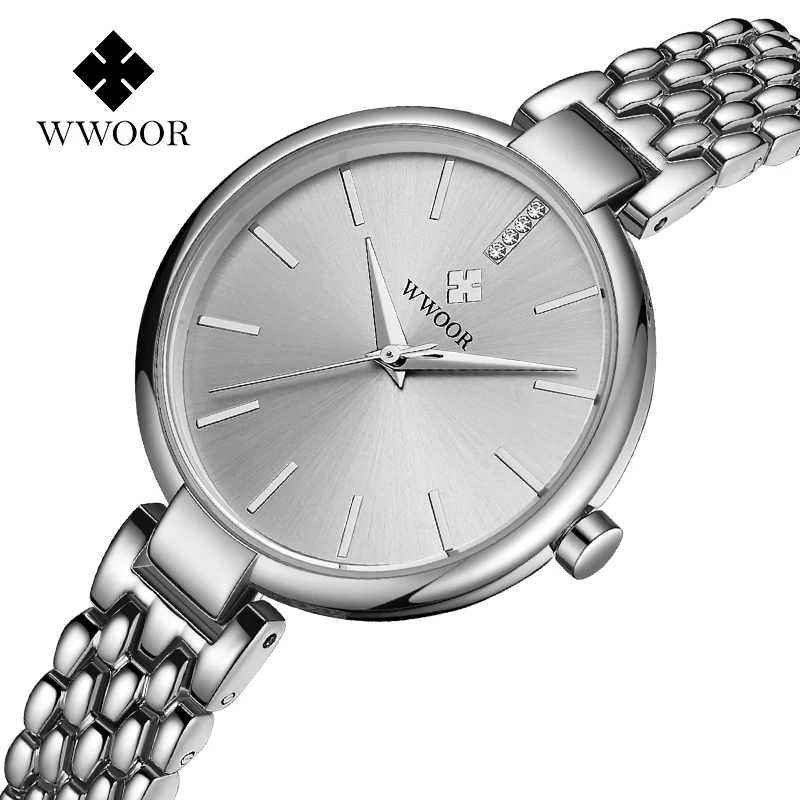 WWOOR Relogio Feminino Watch For Women Waterproof Elegant Ladies Dress Small Bracelet Watches Luxury Fashion Steel Quartz Clock