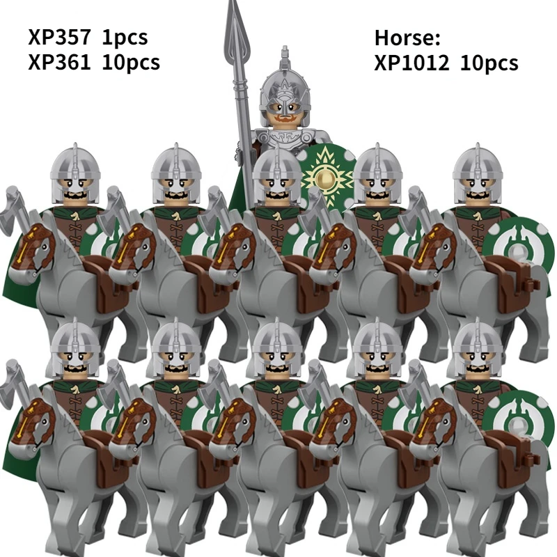 KT1046 SET 10pcs/Koruit Medieval Knights rohan  Uruk-hai   Elves Gondor Warrior Dwarf Building Block  Toys