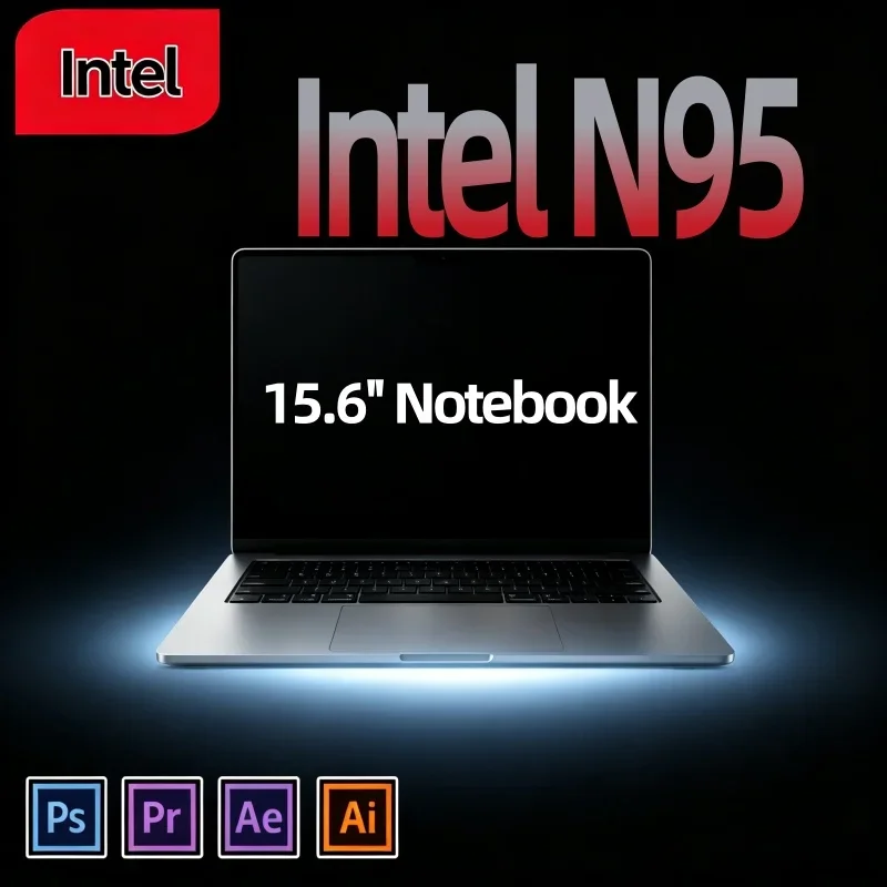 Affordable 15.6 Inch Notebook Intel N95 120Hz FHD IPS Screen 32GB Large RAM Durable Long Standby Battery Laptop