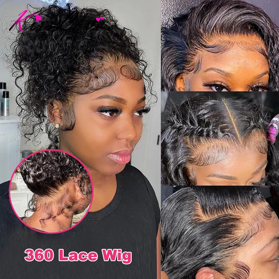 KissLove Invisi Strap Snug Fit 360 HD Transparent Lace Frontal Wig Pre Plucked Deep Wave Glueless Wigs Human Hair Ready To Go