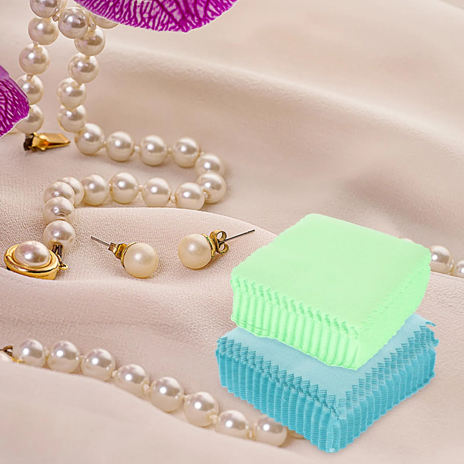 

50pcs Wiping Cloth Cleaning Tools Jewelry Accessories Polishing Gold Cleaning Cloth Removes Dust Dirt Oil Reusable