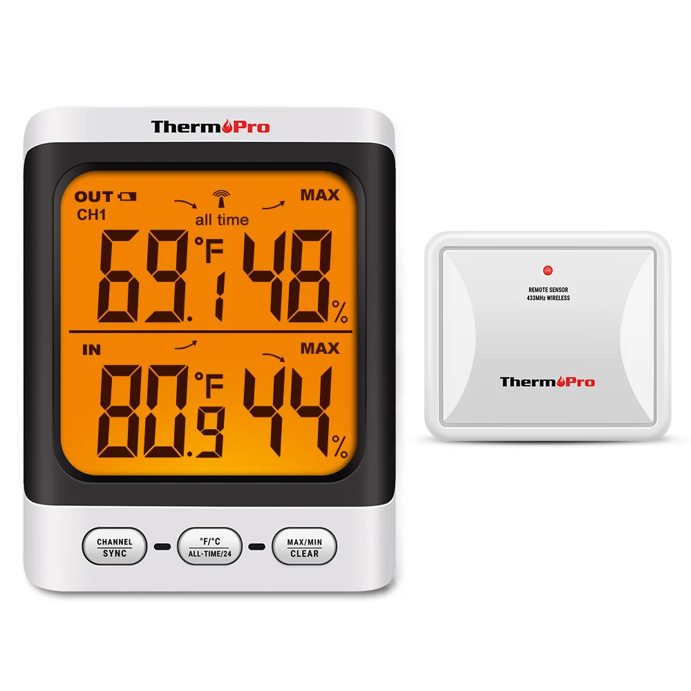 

Thermopro TP62 Крытый Открытый Цифровой Беспроводной Комнатный Термометр Гигрометр