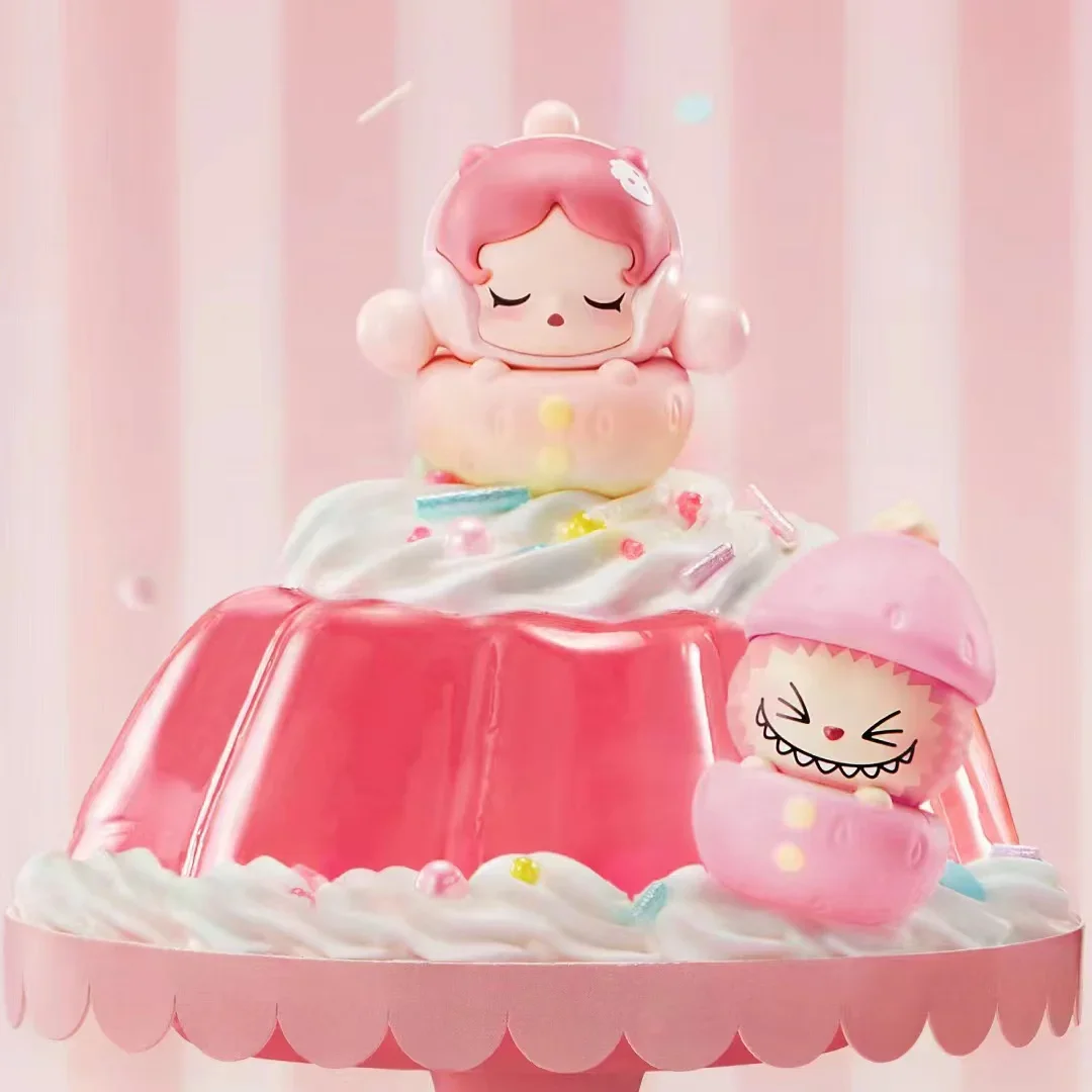 

POP BEAN Season Limited Strawberry Series Мини-куклы Kawaii Аниме Фигурка Милая Labubu Sp Dimoo Настольная модель Подарочная коллекция