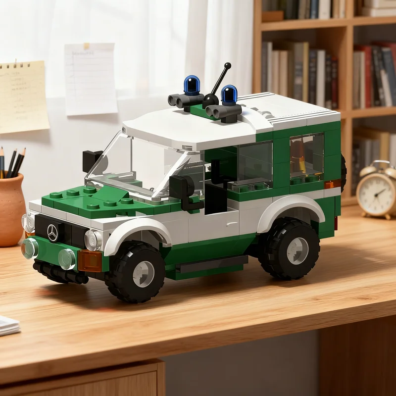 

186 шт. MOC городская полиция Mercedesesed G немецкая модель строительные блоки строительные рождественский подарок сборка DIY игрушки творческая идея
