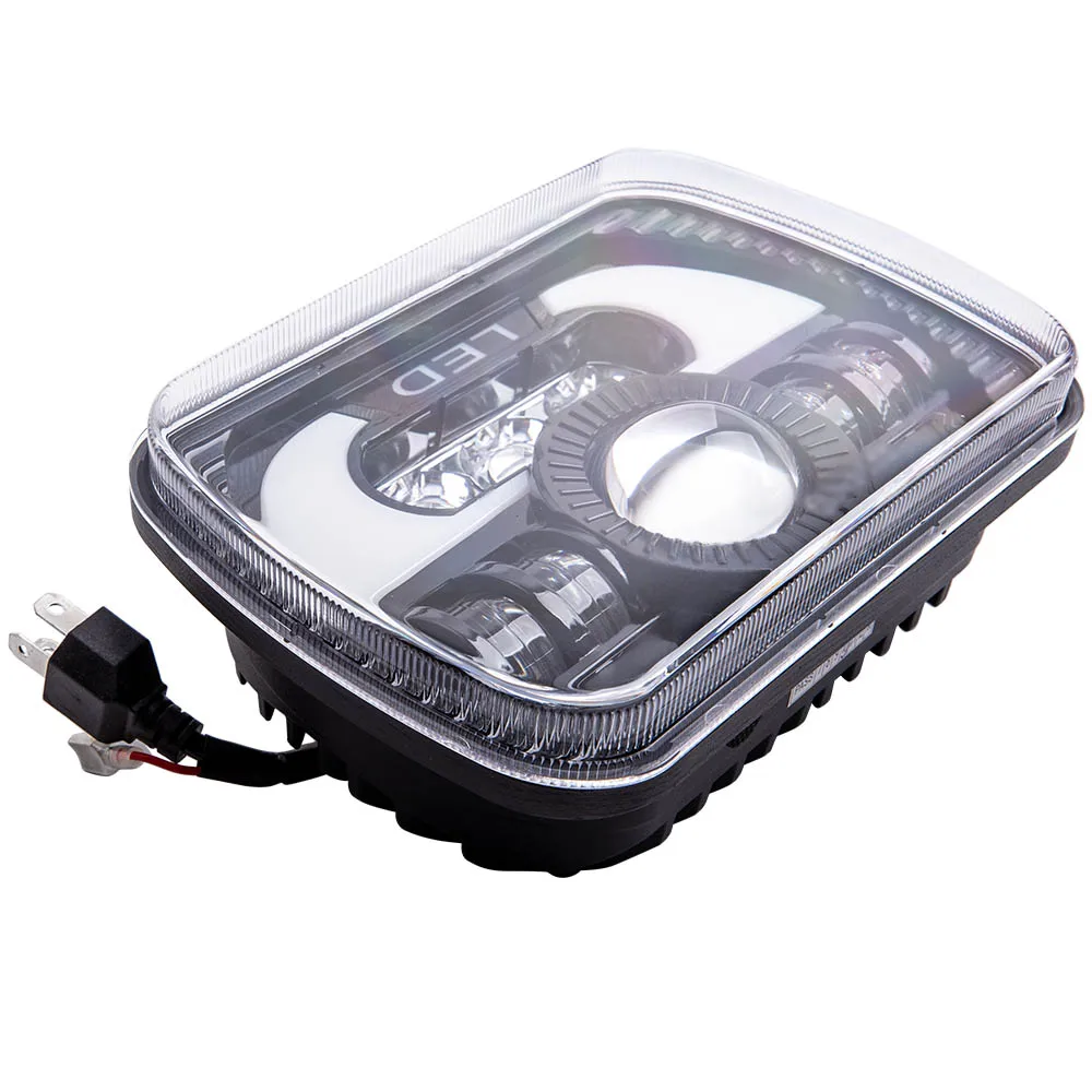 

7 "x 6" светодиодные фары дневных ходовых огней для GMC Savana для Chevy Express 2500, прямоугольные светодиодные фары, квадратные светодиодные фары