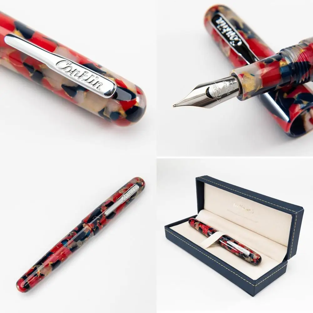 

Old Glory Edition American Fountain Pen - Broad Nib, 15ml Ink, Ideal for Signatures and Collectors