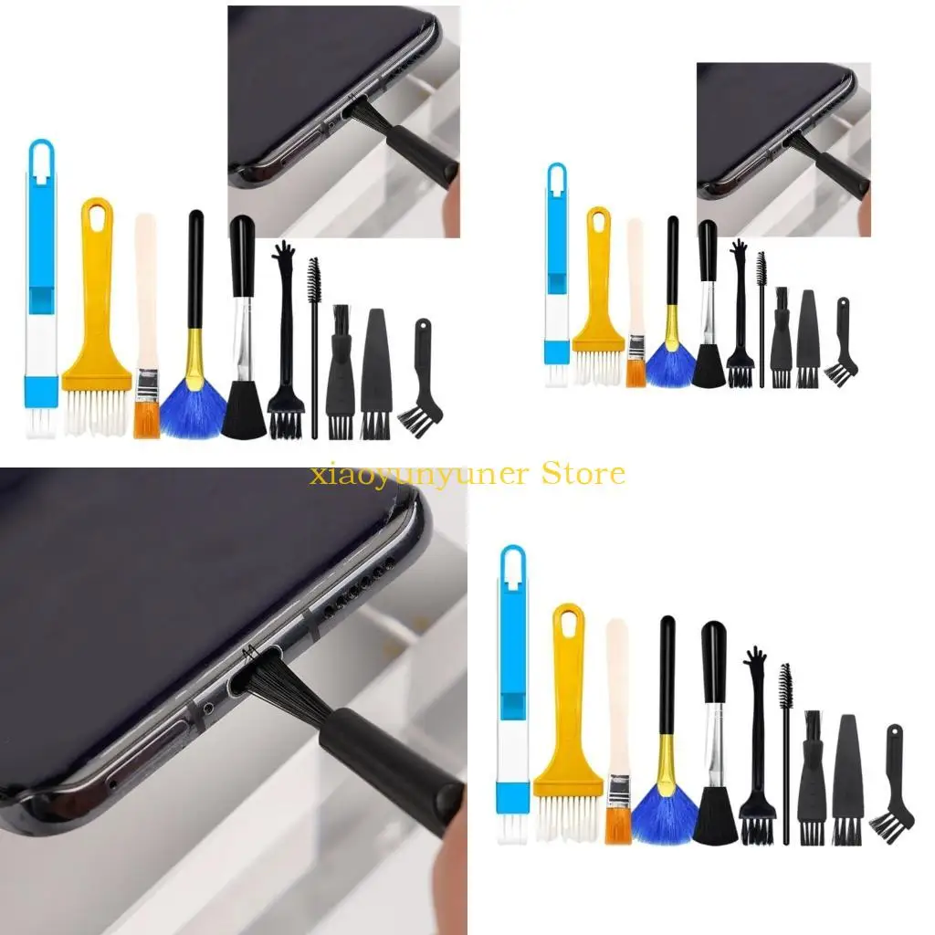

P9JB Cleaning Brush Kit Keyboard Laptop Cleaning Kit Portable Small Clean Brush For Cellphone Household Cleaning Tool