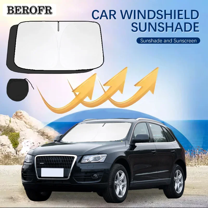 Car Windshield Sun Shade Covers Front Window Sunscreen UV Parasol For Audi Q5 2013-2021 Summer Car Accessories