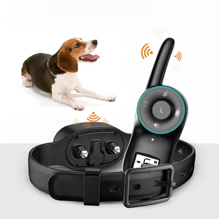 Rechargeable Pet Shock Ultrasonic Anti Bark Shock E Collars Control Devices With Remote Waterproof Dog Training Beeper Collar