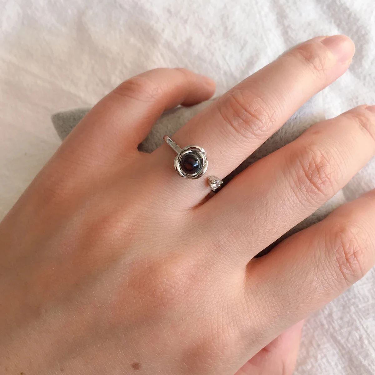 Custom Projection Photo Ring with Sunflower Shaped Projection ring Women Personalized Jewelry Gift Girlfriend Birthday Gift - Image 3