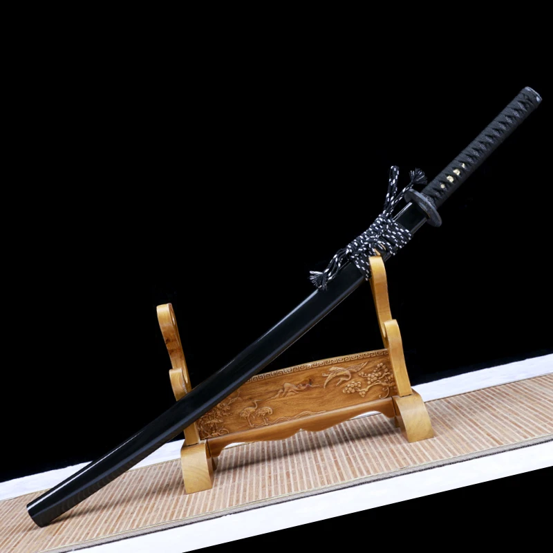Wooden Blade Katana,Laito Japanese Swords,Hardwood Sheath,Nice Alloy Tsuba Fitting,Cotton Sageo,Fake Rayskin,Non Sharp