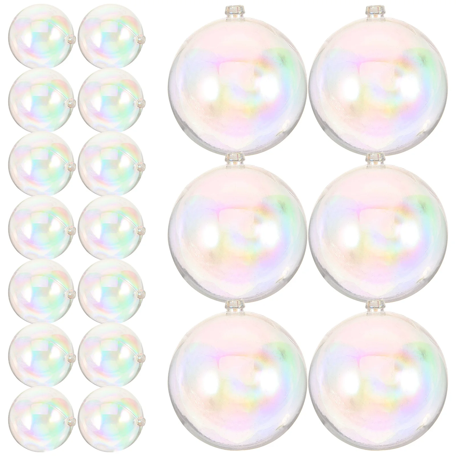 

25 Pcs Christmas Decor Decoration Ball Xmas Balls Filler Hanging Plastic Colorful