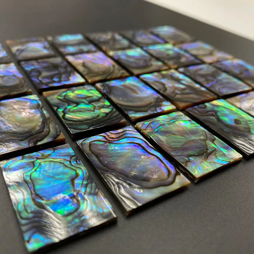 4pcs 30x20mm Hawaiian Design Abalone Veneer Cabs Charms for Jewelry DIY Making
