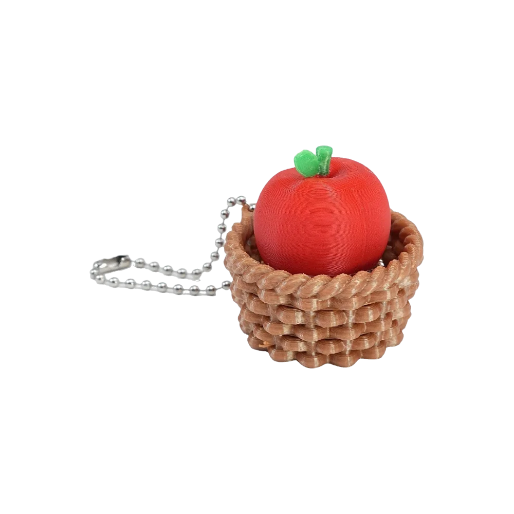 3D Printed Roller Stress-relief Button with Beaded Chain Portable Clickable Basket Pumpkin Button Creative Fruits