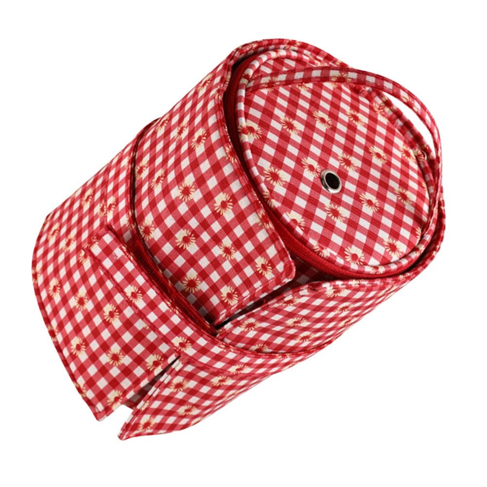 

Crochet Hook Bag Sturdy Polyester Knitting Needle Organizer Sewing Tool Storage Carrying Case Yarn Tote Sewing Bag