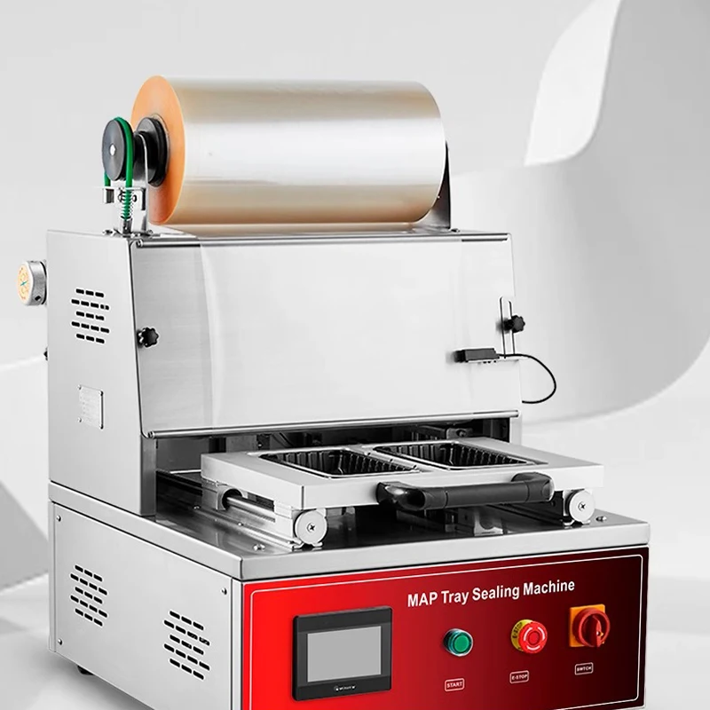 1,8 kW Desktop-Frischhalteverpackungsmaschine Kommerzielle Frischhalteverpackung für rohes und kaltes frisches Fleisch, Steak 220 V