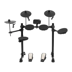 Juego de tambor electrónico de silicona completo, 5 tambores, 3 platillos, 180 tonos, música de percusión, USB, MIDI, interfaz de auriculares