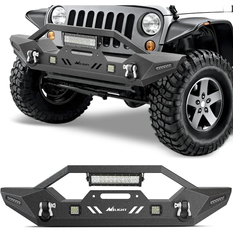 Front Bumper for 2007-2018 Wrangler JK/JKU 2018-2024 JL/JLU 2020-2024 Gladiator JT