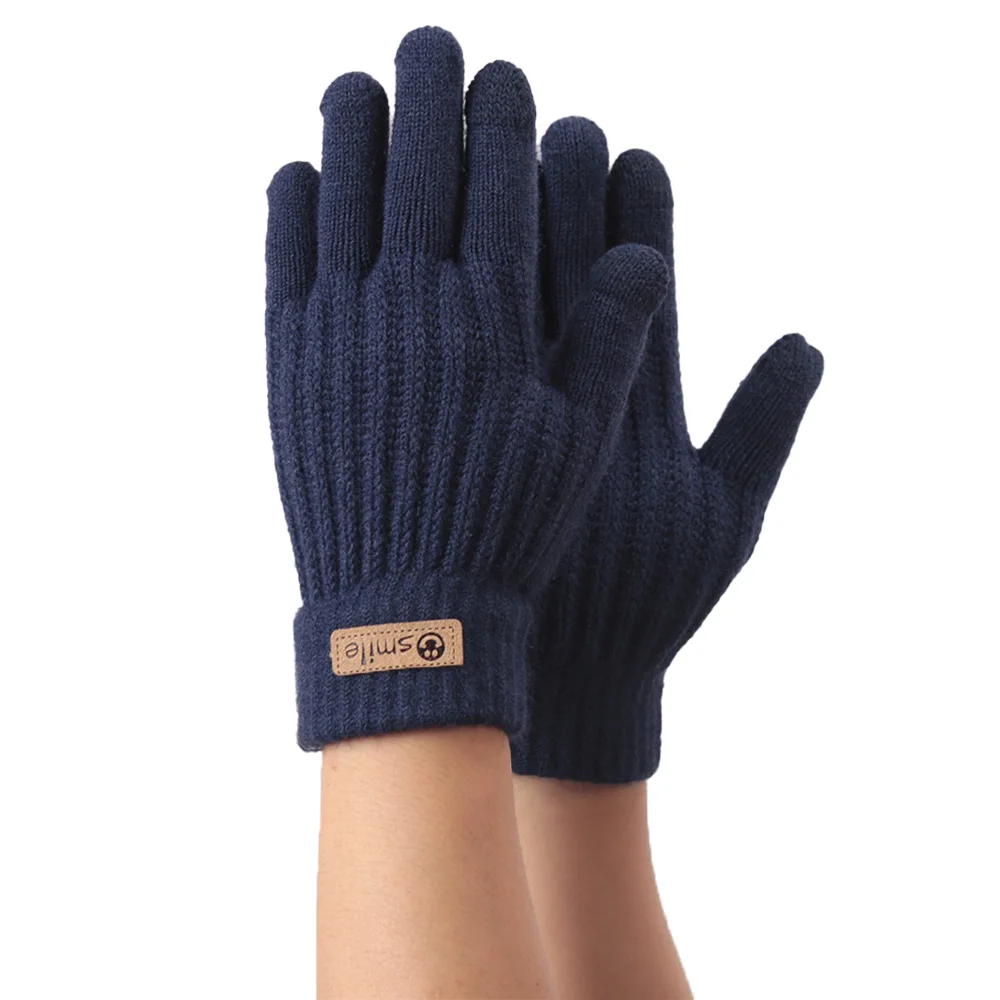 

1Pair Winter Knitted Finger Touchscreen Gloves for Women and Men Wool Knit Wrist Cotton Warm Workout Fish Gloves