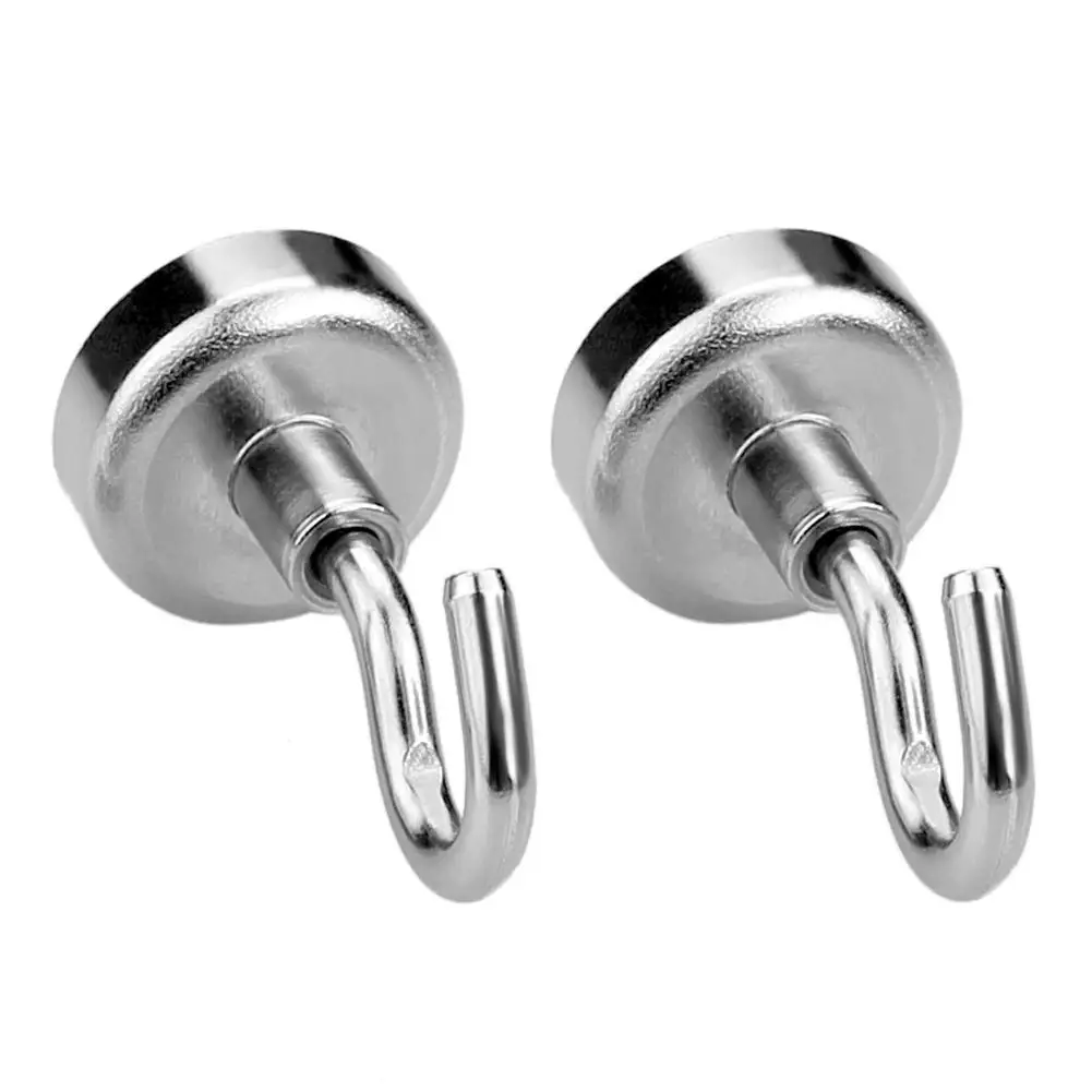 1/2/4/8Pcs Strong Neodymium Magnetic Hook Hold Up To 12kg 5Pounds Diameter 12-20mm Magnets Quick Hook for Home Kitchen Workplace