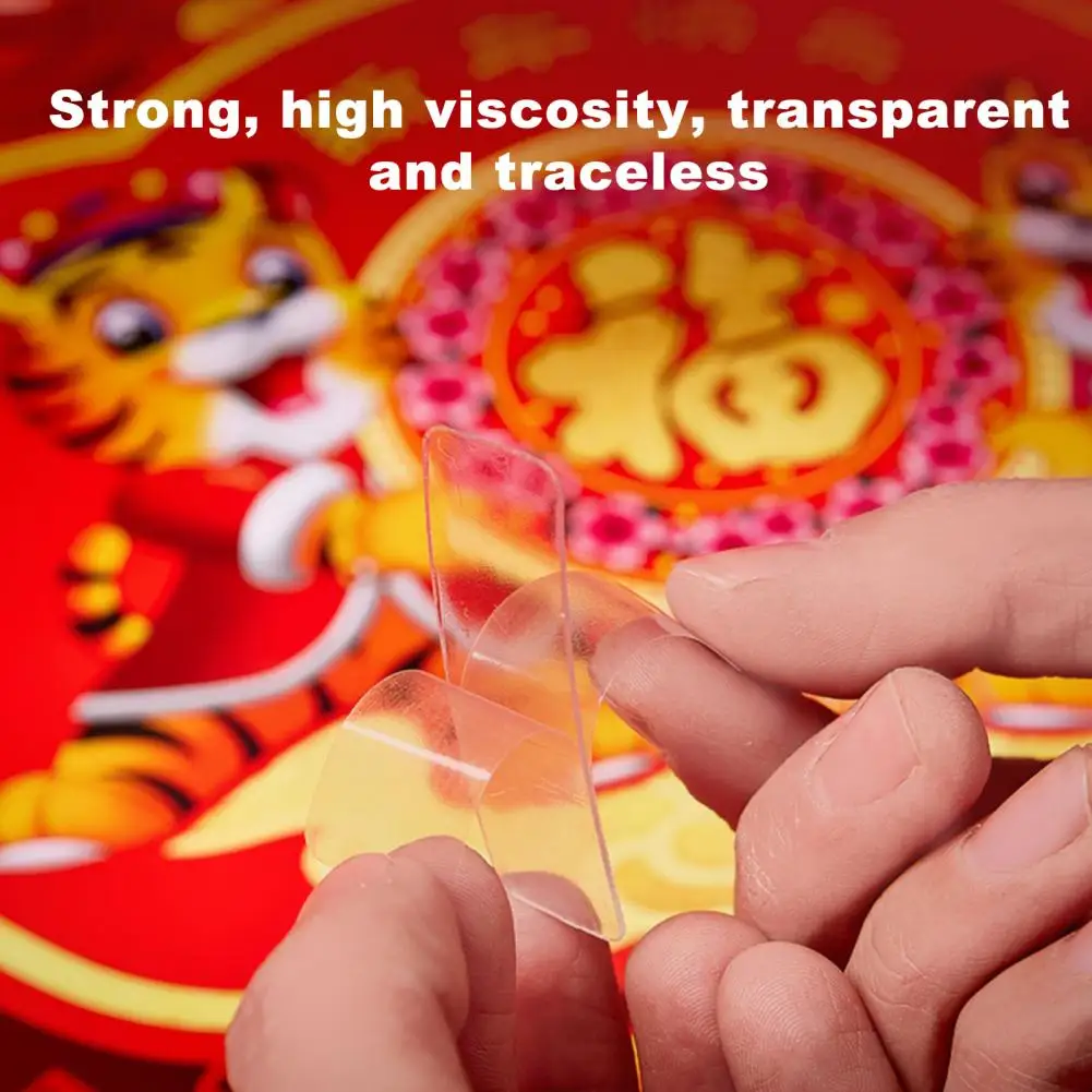 3Boxes 60Pcs/Box Double-Sided Tape 4.3cm Clear Adhesive Rectangle Sticker Pad Strong Waterproof Art Craft DIY Tool Adhesion Tape