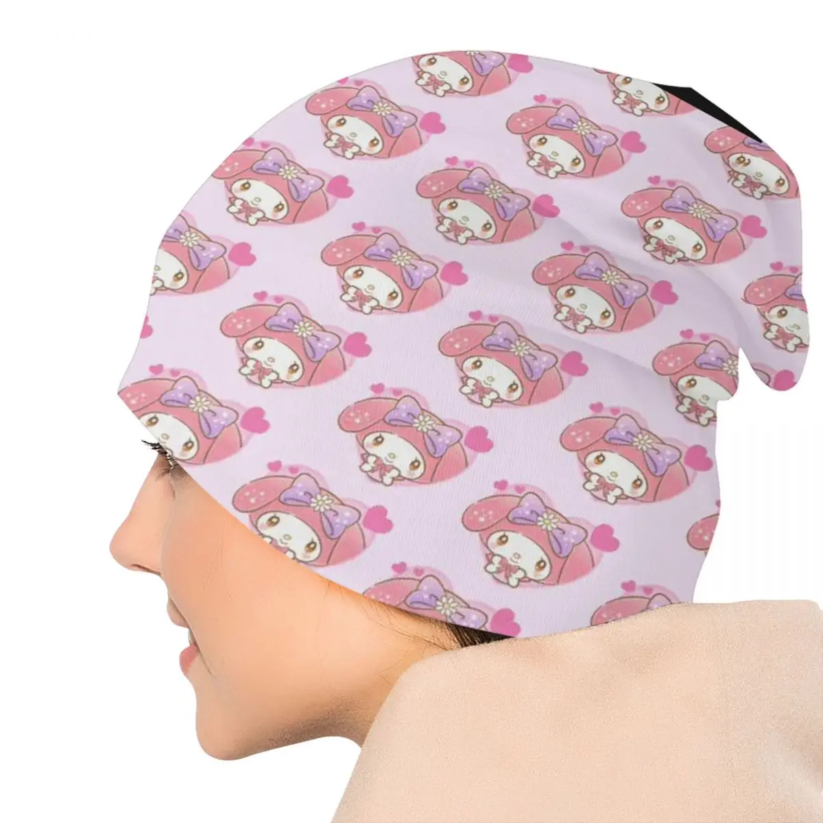 الرسوم المتحركة المخصصة ميلودي بونيه القبعات الشارع متماسكة قبعة للرجال النساء شتاء دافئ Skullies Beanies قبعات