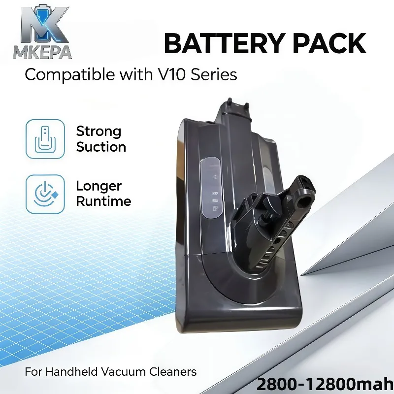 V10 Handheld Vacuum Cleaner Replacement Battery 2800mAh-12800mAh, Rechargeable Battery Compatible with SV12 DC62 SV11 SV10