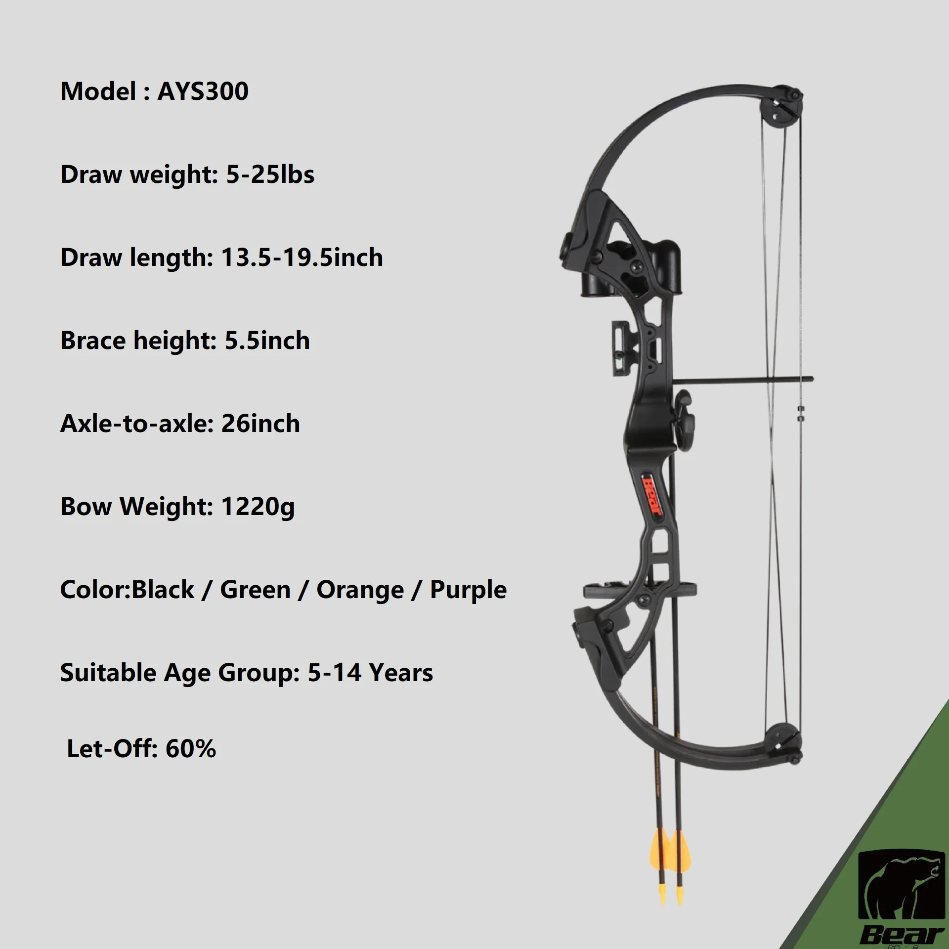 Archery wheel set compound bow for children teenager age 5-14 years Outdoor Training Practice Shooting with Rest/quiver/arrows