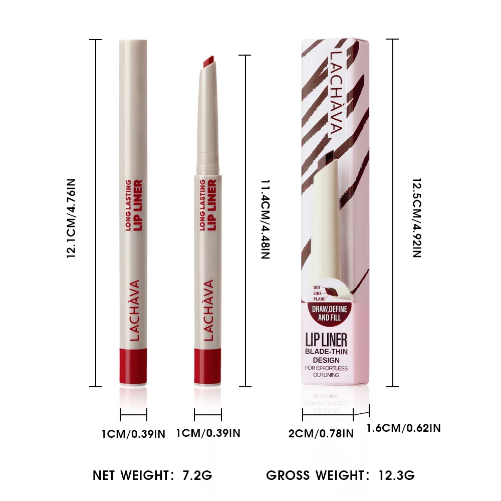 マットリップライナーペン1本、長持ちする耐水性と耐汗性、ツイストデザイン - 詰まりにくい、あらゆる肌タイプに適しています。