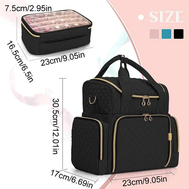 Nail Polish Bottles Organizer Bag Storage Case Portable Travel Carrying Bag For Cosmetic Organizer Handbag Make Up Storage Bag