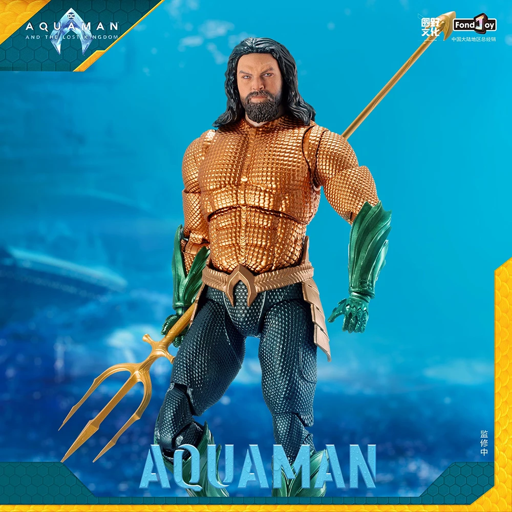 Neue Original FONDJOY DC Aquaman Actionfiguren Hochdetailliertes Superhelden-Sammelmodell Desktop-Display Ornament Geschenke für Jungen