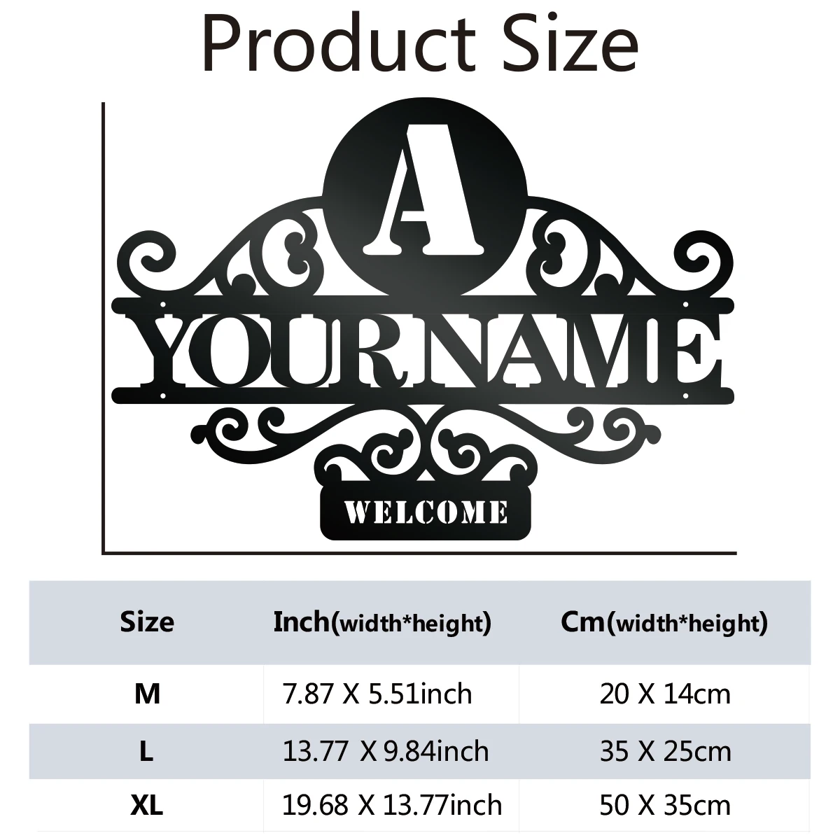 1pc 26 styles Welcome home Personalized name  Metal Signs Iron Plaque Iron Painting for Living Room Decor
